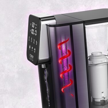 Диспенсер для гарячої води CASO HW 666 Inox UV з УФ-дезінфекцією, 2.7л, 2600Вт, для дитячого харчування, 40-100°C, нержавіюча сталь, з фільтром