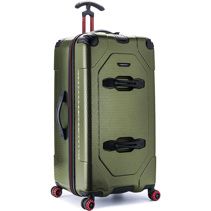 Валіза на колесах Traveler's Choice Maxporter II 30'' з полікарбонату, жорсткий корпус, темно-зелена