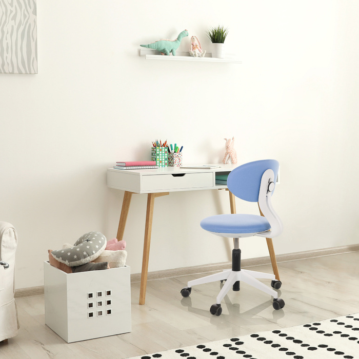 Дитячий письмовий стілець / дитяче крісло MINIMOVO тканина синій hjh OFFICE