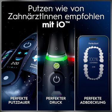 Електрична зубна щітка Oral-B iO Series 10 Cosmic Black, набір з 3 насадками (Probierset)