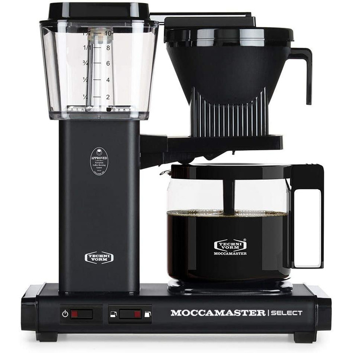 Кавоварка Moccamaster KBG Select 1.25 л 1520 Вт матова чорна + кавомолка Rommelsbacher EKM 200, 250 г, 110 Вт, комплект для приготування кави