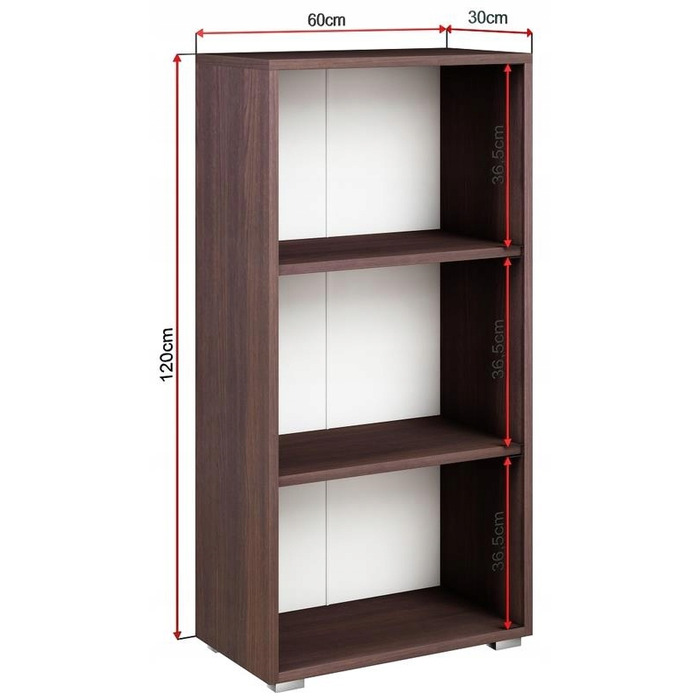 Стелаж Matkam 60 x 120 x 30 см, колір венге