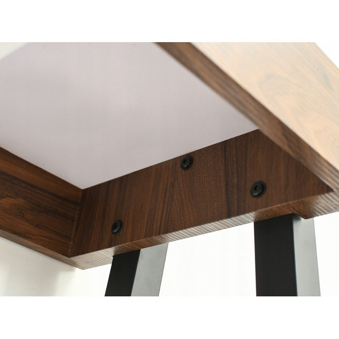 Консольний столик Mebel-Partner, чорний / напівглянцевий горіх, 105 x 75 x 35 см