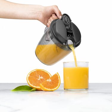 Соковитискач nutribullet NBJ100G для овочів та фруктів, холодного віджиму, 1,5 л, легке очищення, чорний, 2022
