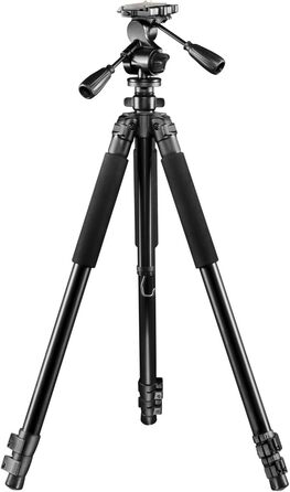 Професійний штатив Walimex Pro FT-665T з 3D-голівкою, надміцний, вантажопідйомність 12 кг, алюмінієвий, 198 см, чорний, з сумкою