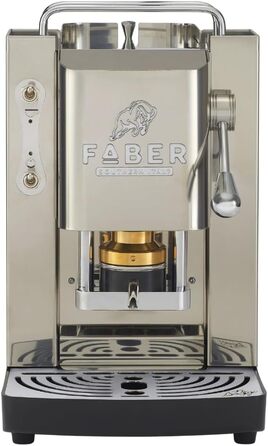 Кавомашина Faber Deluxe 3.0 для ESE 44мм, нержавіюча сталь, 1л, з електроклапаном та регульованим пресом