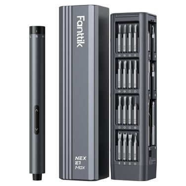 Набір викруток Fanttik E1 Max Mini 50-в-1 з магнітним прецизійним наконечником, 2 режими крутного моменту, для ремонту iPhone, ноутбуків, окулярів, годинників (сірий)