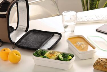 Термосумка Tatay Urban Food Shell 5,6 л з 2 контейнерами 0,75 л, BPA Free, чорна, 28x13,5x23,5 см