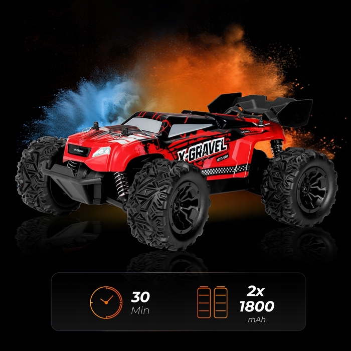 Радіокерований монстр-трак Overmax X-Gravel RC 1:20 (швидкість до 20 км/год)