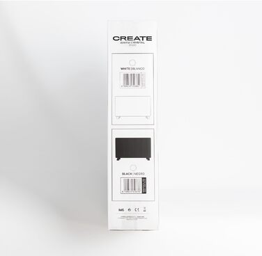 Електричний скляний конвектор CREATE/WARM CRYSTAL 2500W, Wi-Fi, тиха робота, чорний
