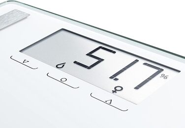 Цифрова вага Soehnle Shape Sense Control 200 для людей з великим LCD-дисплеєм, автоматичне вмикання та вимикання, плоска вага для тіла