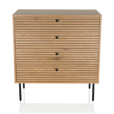 Комод LINNO K 80x40x85 см 4 шухляди дуб hjh LIVING