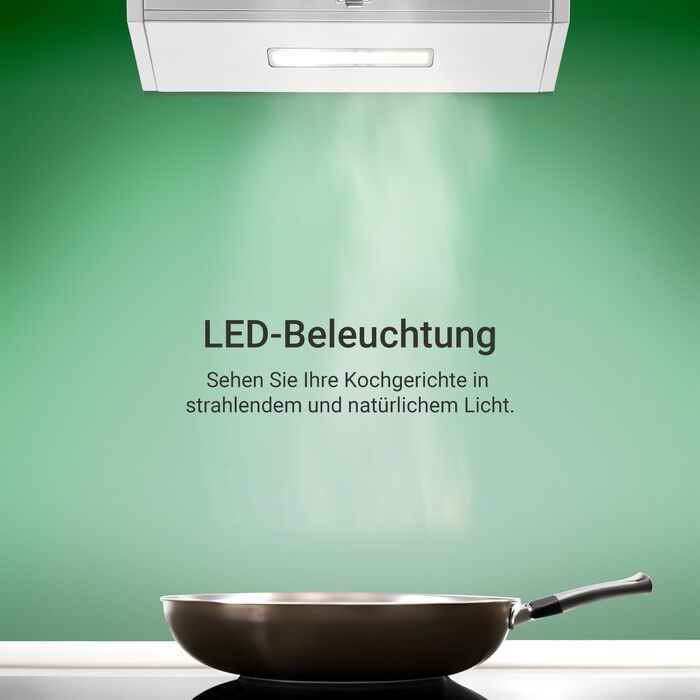 Витяжка кухонна KKT KOLBE BASE6004S 60 см, чорна, скло та нержавіюча сталь, LED-підсвітка, керування жестами та SensorTouch, режим відведення та рециркуляції