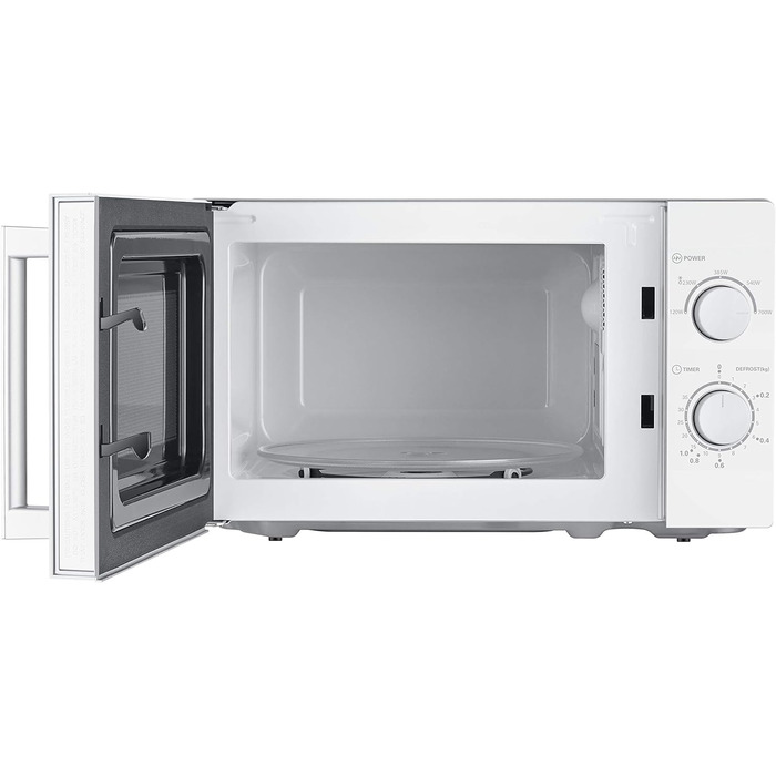 Мікрохвильова піч Comfee CMSN 20 WH, 20 л, 700 Вт, механічне керування, 5 режимів, розморожування, підсвічування, біла