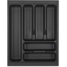 Вставка для столових приборів Orga-Box VIII 361x480 мм, лавовий сірий, з перловою структурою, для шаф 45 см Häcker Küchen, органайзер для кухонних шухляд