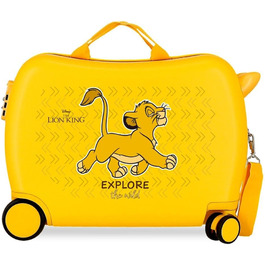 Дитяча валіза Disney Joumma Король Лев жовта, 33x50x20 см, жорсткий корпус, 33 л, ручна поклажа