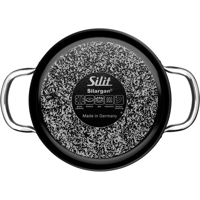 Набір каструль Silit Passion Black 4 шт, індукційні, з кришками, силарган, без нікелю, чорний