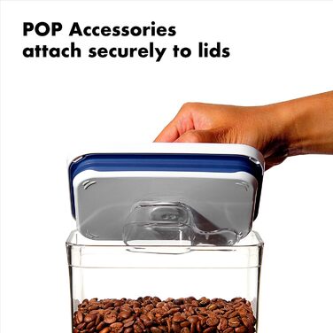 Набір контейнерів OXO Good Grips Pop, 5 шт, пластикові, білі, для зберігання продуктів