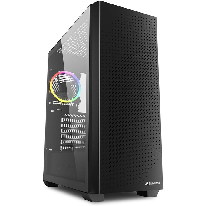 Корпус для ПК Sharkoon VS9 RGB Midi ATX, чорний