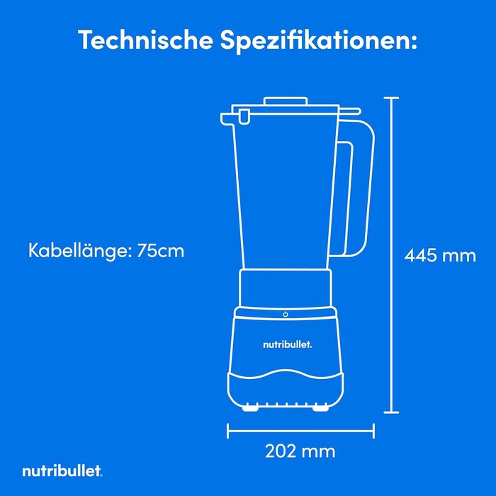 Стаціонарний блендер Nutribullet SmartSense Mixer Combo NBF550DG, 1500Вт, з чашею 1.9л та стаканами 700/900мл, 5 швидкостей, пульсаційний режим, чорний