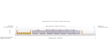 Вставка для столових приборів Generic Lana Solution для шухляди 120 см, 462x900 мм, антрацит