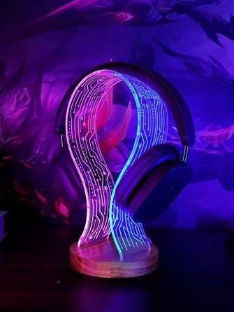 Підставка для навушників YuanDian з підсвіткою RGB, геймерський тримач для гарнітури на стіл, 16 кольорів, аксесуар для ігрової кімнати, подарунок для геймерів