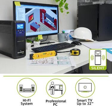Tecnoware UPS ERA PLUS DC: ДБЖ для відеоспостереження з Powerbank 8800mAh, POE 24V/48V, захист від перепадів напруги та відключень до 240 хв