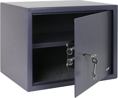 Сейф для меблів HMF з двобортним замком, антрацит, 38x30x30 см