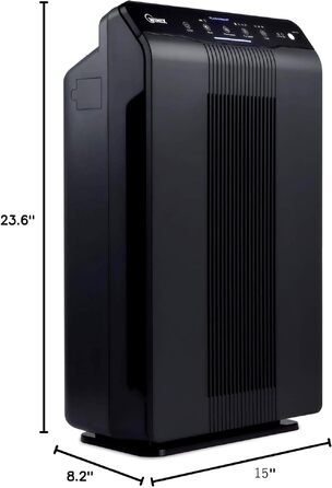 Очищувач повітря Winix 5500-2 для алергіків та курців, PlasmaWave, CADR 390м³/год, до 99м², датчик якості повітря, авто- та нічний режими, чорний