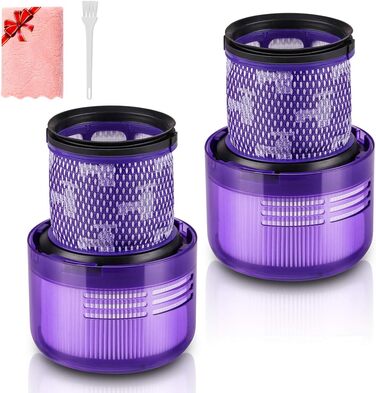 Фільтр morpilot для Dyson V11/V15/SV14/SV22, 2 шт., змінний, для пилососа Absolute/Animal/Extra/Pro/Detect/Torque Drive, миючий, з ручником і щіткою, заміна 970013-02