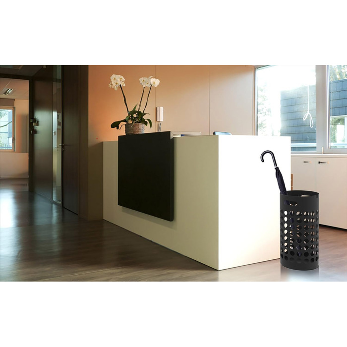 Підставка для парасольок Unilux Slim 26x50 см, метал і пластик, чорна