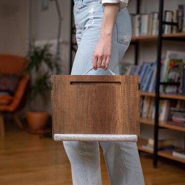 Підставка для ноутбука Vigo Wood з подушкою-підкладкою, регульований столик для ліжка та дивана (Горіх)