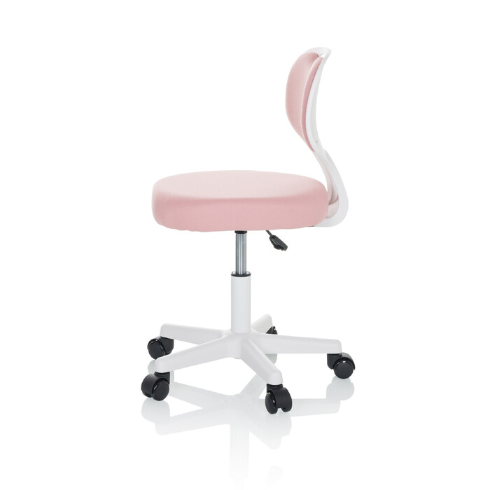 Дитяче офісне крісло KIDDY TOP W, оббивка тканина, рожеве