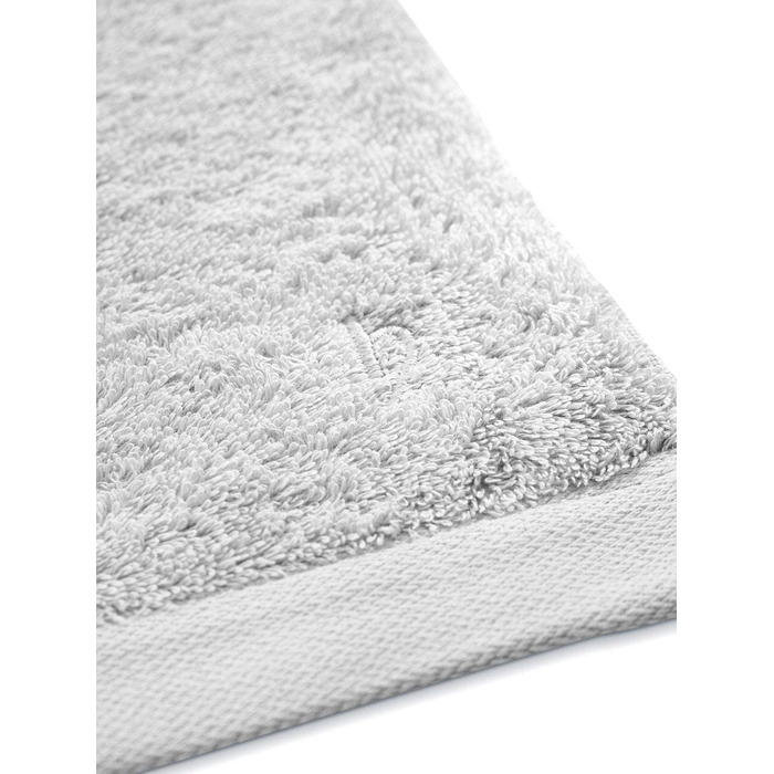 Рушники herzbach home Premium 50x100 см, 4 шт, сріблясто-сірі – м'які, високоякісні, натуральна бавовна, підвищена поглинання