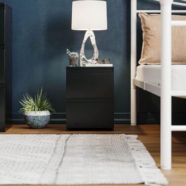 Тумба приліжкова Vida Designs Denver, чорна, 40х29,5х29,5 см