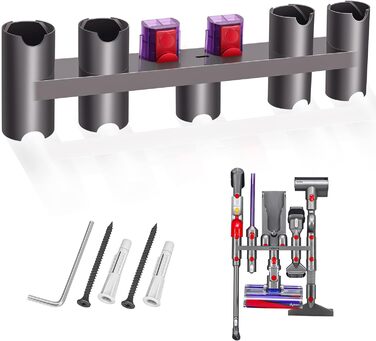 Кріплення для пилососа Dyson BellaGesundheit, настінна док-станція для моделей V7, V8, V10, V11, V15, V7 Slim, V8 Slim, V12 Slim, V11 Outsize, Digital Slim, Outsize, універсальна підставка-утримувач аксесуарів