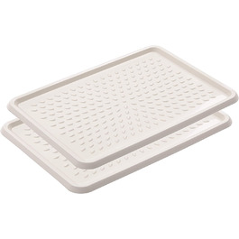 Пластикова полиця для взуття BranQ Home Essential, кремова, 2 шт.