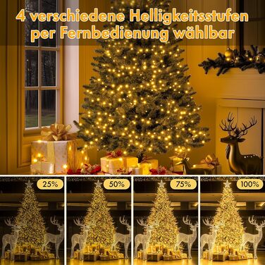 Світлодіодна гірлянда MAGGIFT Cluster 20м, 1000 LED, теплий білий колір, водонепроникна для вулиці та дому, з пультом, таймером та 8 режимами освітлення