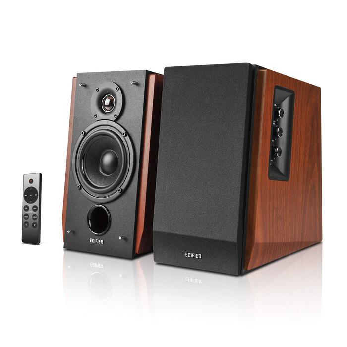 Edifier R1700BTs - Активні Bluetooth колонки 2.0 з сабвуфером, 66 Вт, коричневі, дерев'яний корпус