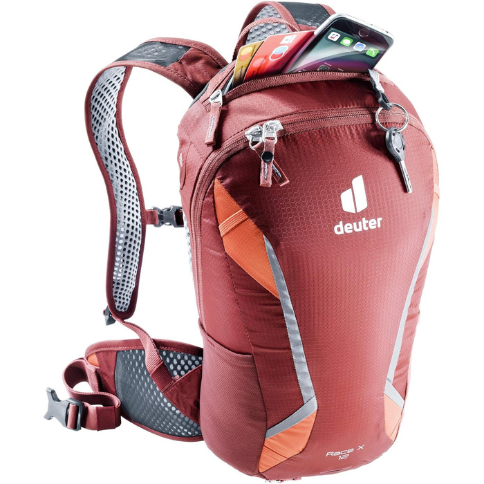 Велосипедний рюкзак deuter Race X 12 л, червоно-помаранчевий