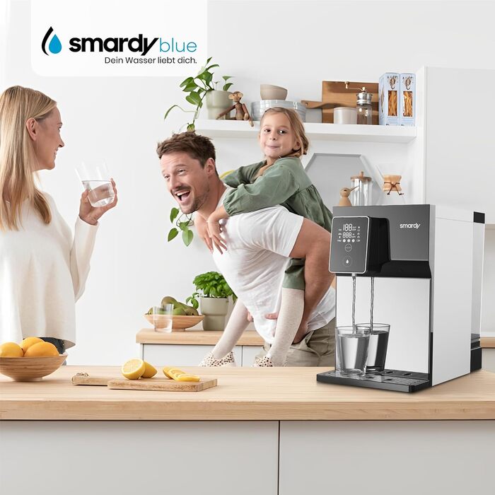 Smardy Blue Miran: Система фільтрації води зворотного осмосу з підігрівом 15-90°C (без підключення до водопроводу)