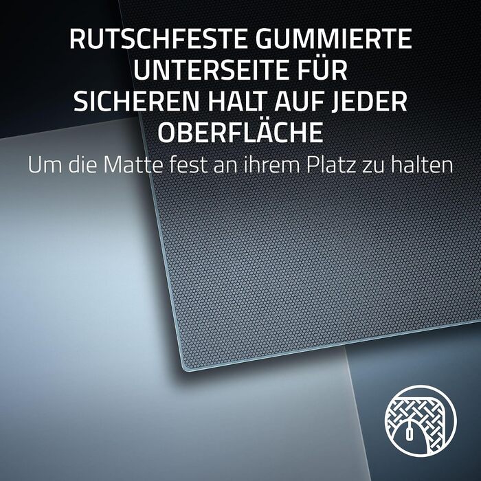 Скляний ігровий килимок для миші Razer Atlas Pro Premium (загартоване скло, мікротравлена поверхня, білий, 450 x 400 x 5 мм)
