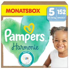Підгузки Pampers Harmonie розмір 5 (11-16 кг), 152 шт, гіпоалергенні для ніжної шкіри