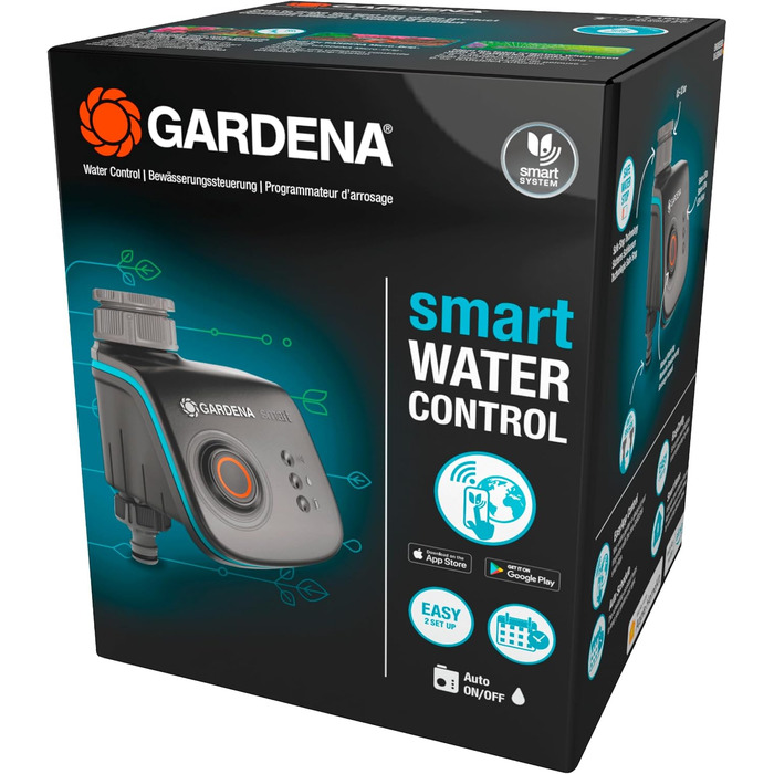 Gardena smart Water Control 19031-20: Розумний таймер поливу з додатком, захистом від заморозків для крапельного та дощувального поливу