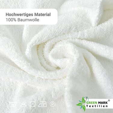 Набір рушників NatureMark з махрової тканини, 8 шт: 4 гостьових, 2 для рук, 2 для душу, білий, 100% бавовна
