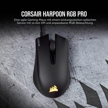 Ігрова миша Corsair Harpoon PRO RGB FPS/MOBA, оптична, дротова, чорна
