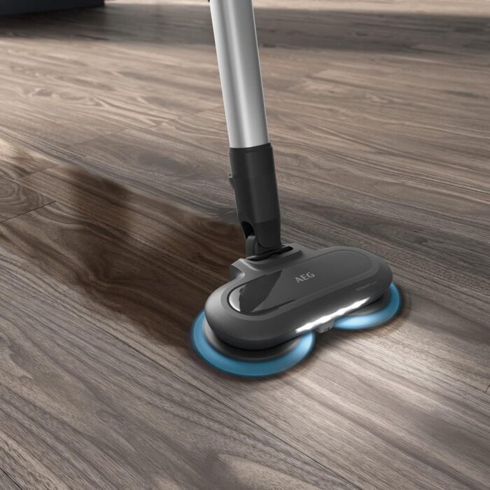 Насадка-мійка AEG AZE157 UltimatePower для пилососа AEG 8000, для вологого прибирання, 2 обертові щітки, розпилювач води, LED підсвітка, чорна