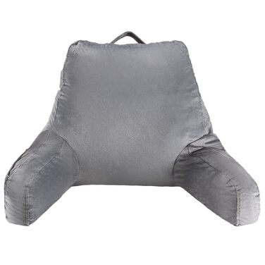 Крісло-мішок VEVOR з memory foam, з кишенями та чохлом з велюру, сіре - для читання, перегляду телевізора та ігор
