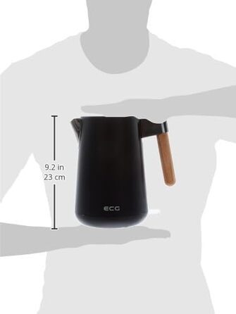 Електрична гриль-решітка ECG RK 1768 Strix Timber Black, чорна, дерев'яна ручка