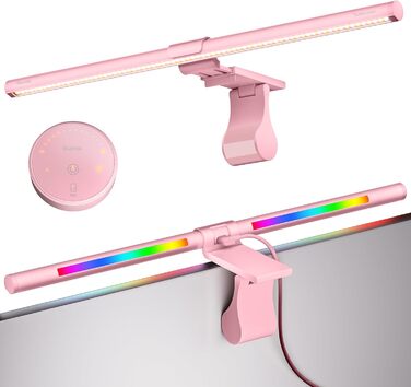 RGB-лампа для монітора Quntis 51 см з підсвічуванням, пультом керування, 15 режимів, для геймінгу, USB, для ПК, офісу